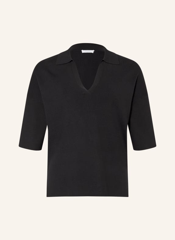 HOBBS Dzianinowa koszulka polo LENORA z rękawami 3/4 CZARNY