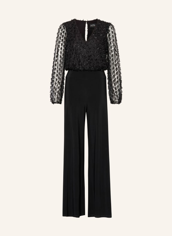 Joseph Ribkoff SIGNATURE Jumpsuit van verschillende materialen ZWART