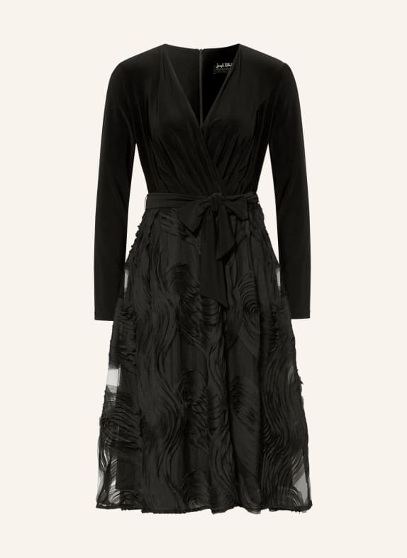 Joseph Ribkoff SIGNATURE Cocktailjurk van verschillende stoffen ZWART