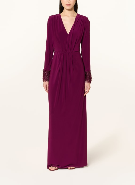 Joseph Ribkoff SIGNATURE Robe de soirée à paillettes FUCHSIA