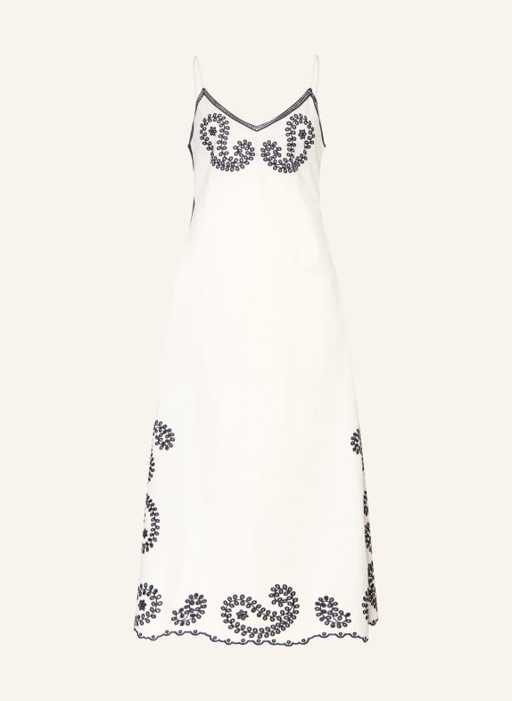 CLAUDIE PIERLOT Kleid WEISS / DUNKELBLAU