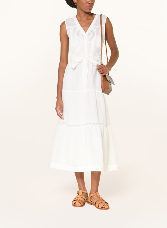 CLAUDIE PIERLOT Sukienka z koronką ECRU