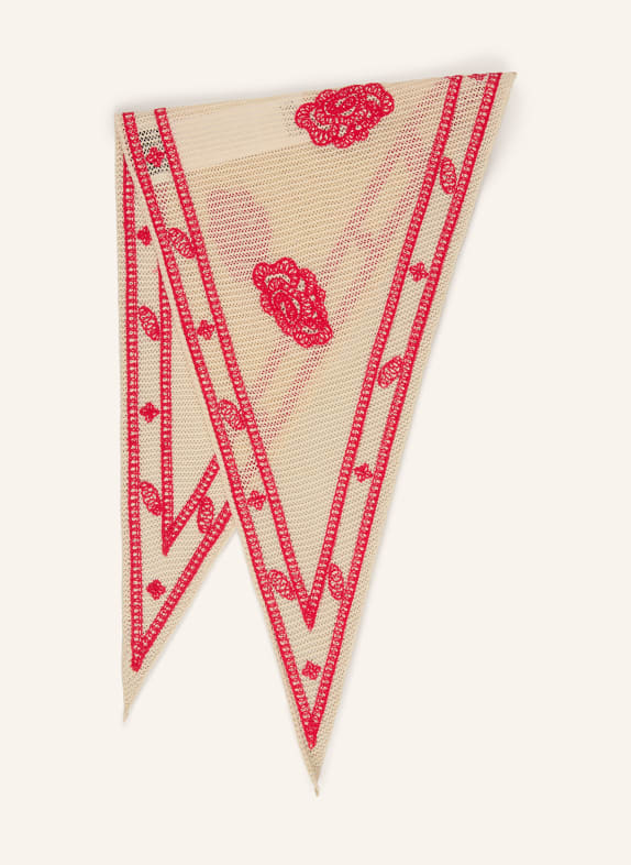 CLAUDIE PIERLOT Tuch HELLBRAUN / ROT