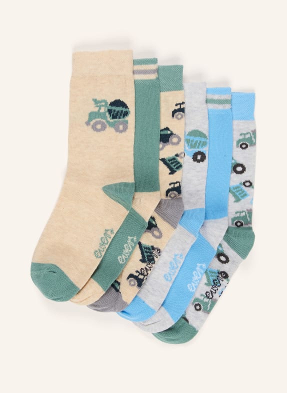 ewers COLLECTION 6er-Pack Socken HELLGRAU / PETROL / HELLBLAU