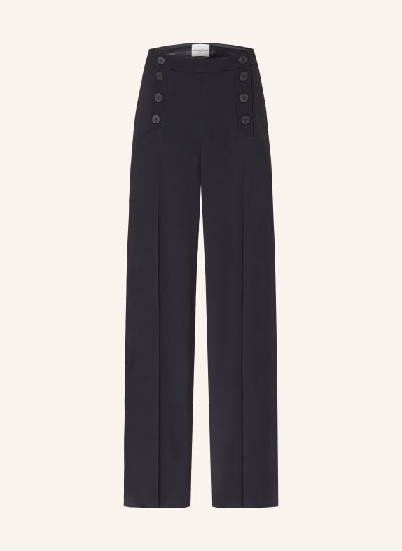 CLAUDIE PIERLOT Spodnie z marszczeniami GRANATOWY