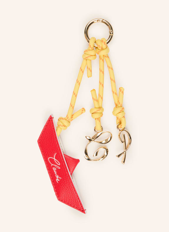 CLAUDIE PIERLOT Schlüsselanhänger GELB / GOLD / ROT