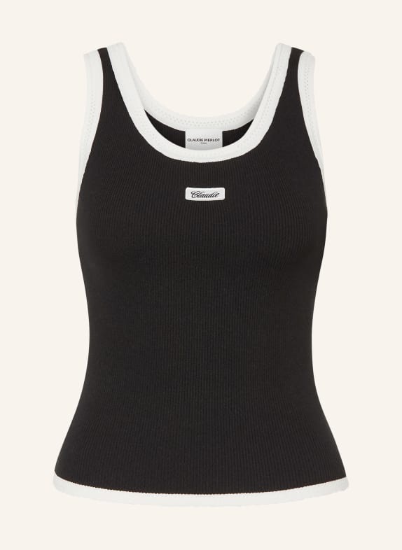 CLAUDIE PIERLOT Stricktop SCHWARZ / ECRU