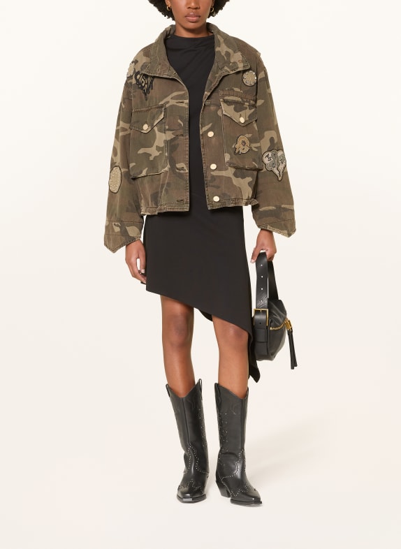 ALLSAINTS CLAY Denim Jacket 5046 CAMO GREEN