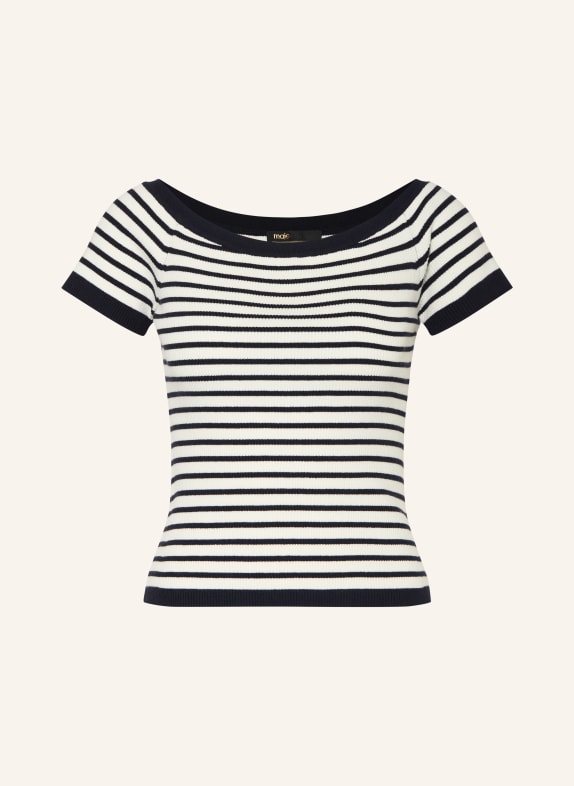 maje Strickshirt WEISS / DUNKELBLAU