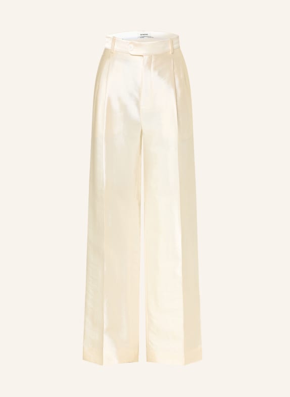 SANDRO Marlenehose aus Satin ECRU