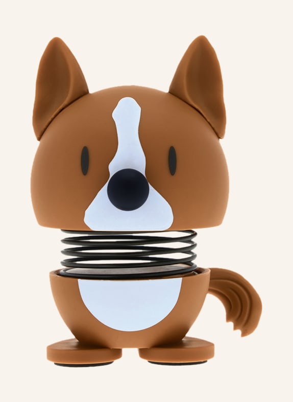 Hoptimist Decoratiefiguur CORGI EXTRA SMALL BRUIN / CRÈME / ZWART