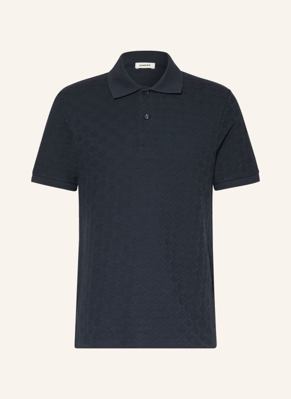 SANDRO Strick-Poloshirt DUNKELBLAU