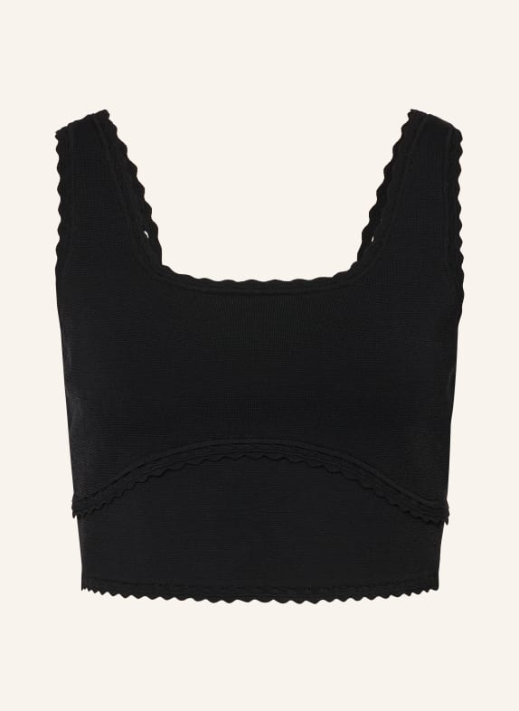 SANDRO Cropped-Stricktop SCHWARZ