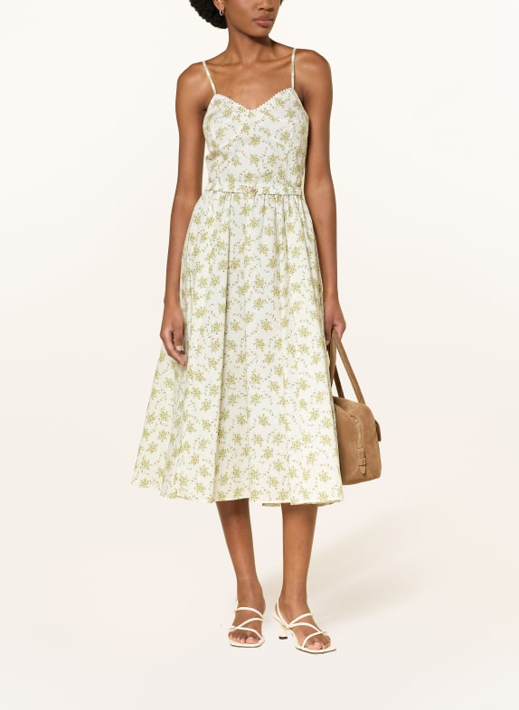 SANDRO Kleid CREME / HELLGELB / HELLGRÜN