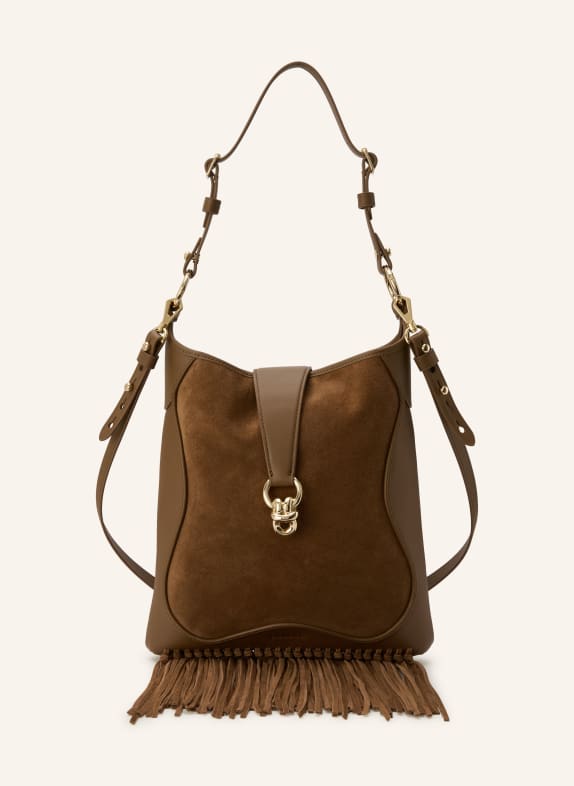 SANDRO Umhängetasche BRAUN / GOLD