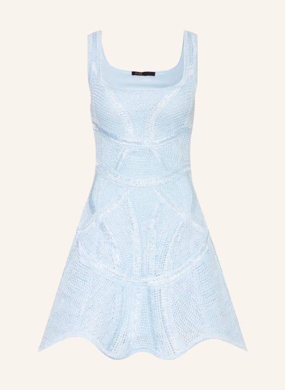 maje Häkelkleid HELLBLAU