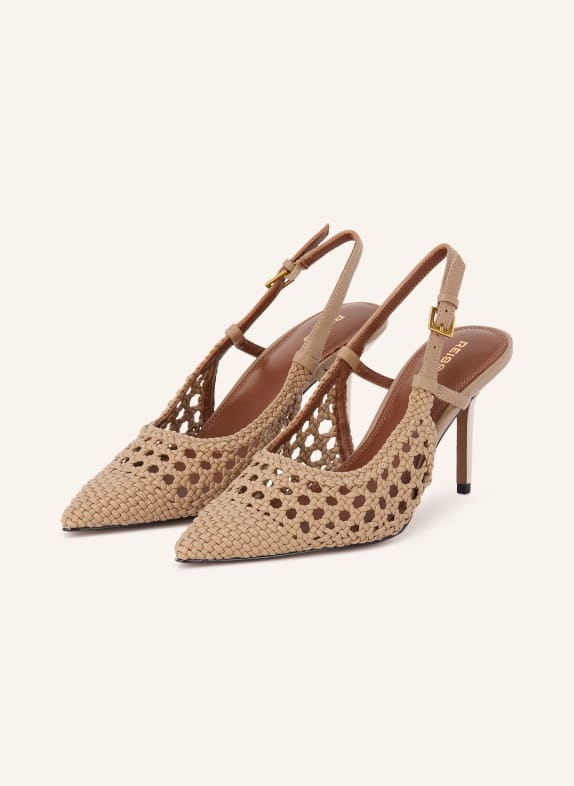 REISS Slingpumps LENA BEIGE / GOLD