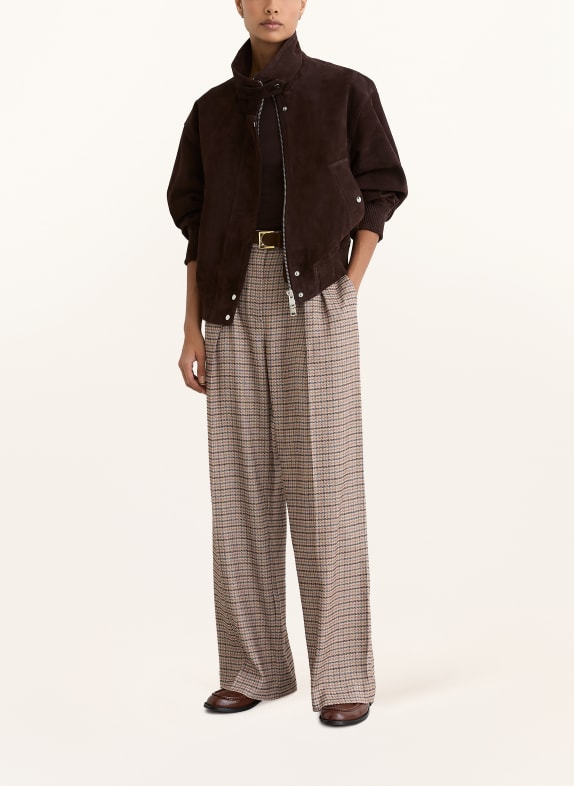 REISS Marlene-broek RIVER TAUPE / BRUIN / DONKERBLAUW