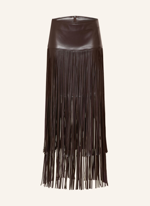Princess GOES HOLLYWOOD Jupe aspect cuir MARRON FONCÉ