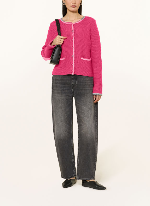 Princess GOES HOLLYWOOD Knitted jacket PINK / LIGHT GRAY / GRAY