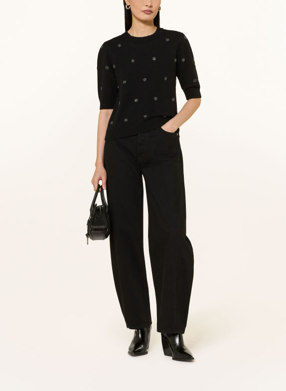 Princess GOES HOLLYWOOD Pull en maille orné de strass NOIR