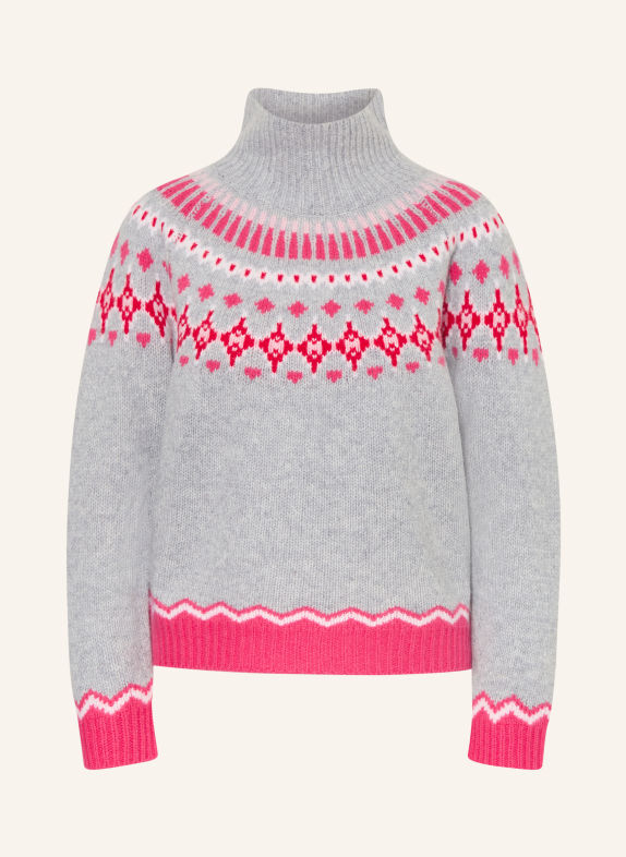 Princess GOES HOLLYWOOD Trui LICHTGRIJS / ROZE / ROOD