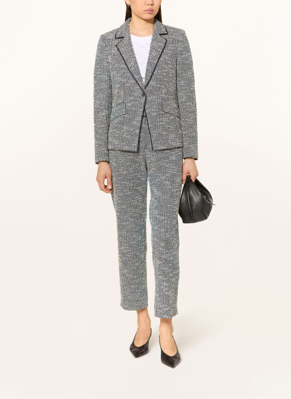 MARC AUREL Bouclé blazer with glitter yarn BLUE / WHITE / BLACK