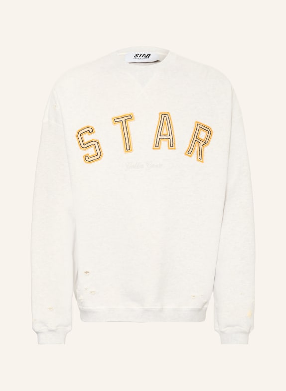 GOLDEN GOOSE Oversized-sweatshirt STAR LICHTGRIJS / BEIGE / ORANJE
