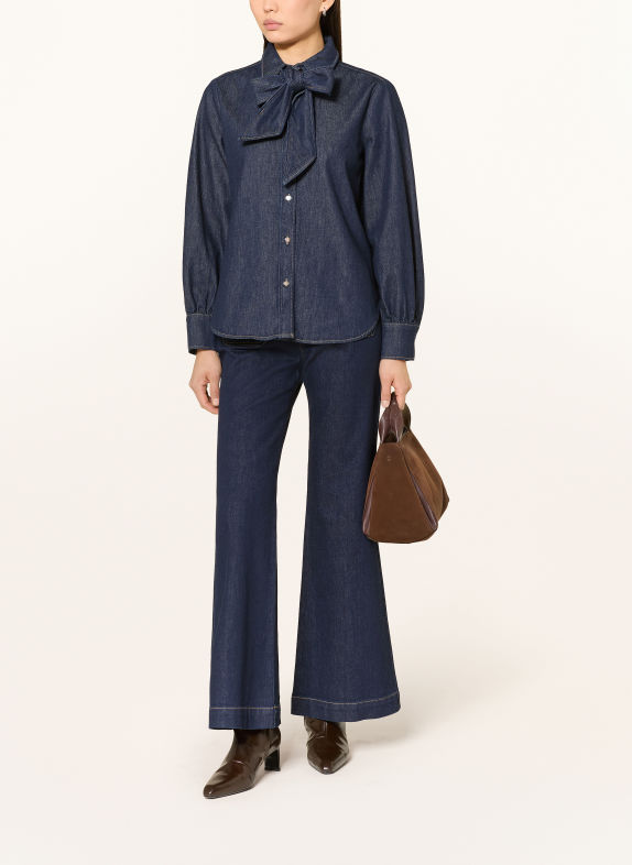 MARC AUREL Jeansbluse mit abnehmbarer Schluppe DUNKELBLAU