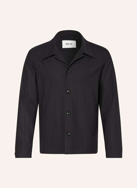 NN.07 Overshirt ZANDER DUNKELBLAU / WEISS