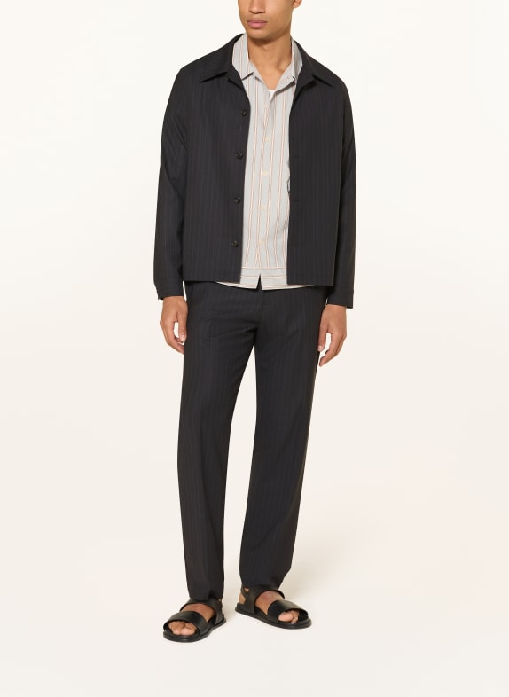 NN.07 Overshirt ZANDER DUNKELBLAU / WEISS