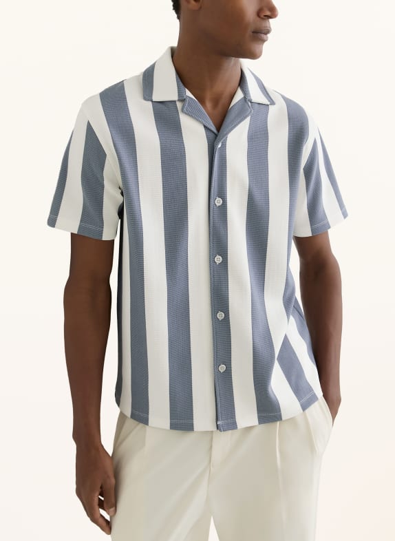 REISS Resorthemd DEXTER Comfort Fit ECRU / DONKERBLAUW