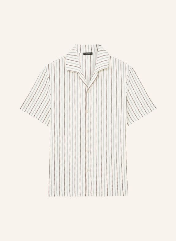 REISS Resorthemd PERCY Slim Fit ECRU / DUNKELBRAUN / GRÜN