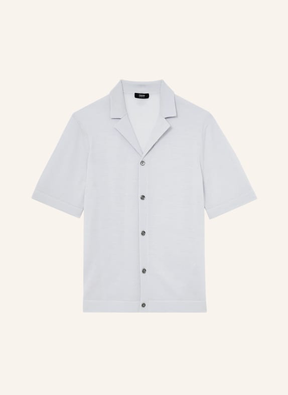 REISS Gebreid overhemd GRAFTON Regular Fit LICHTBLAUW