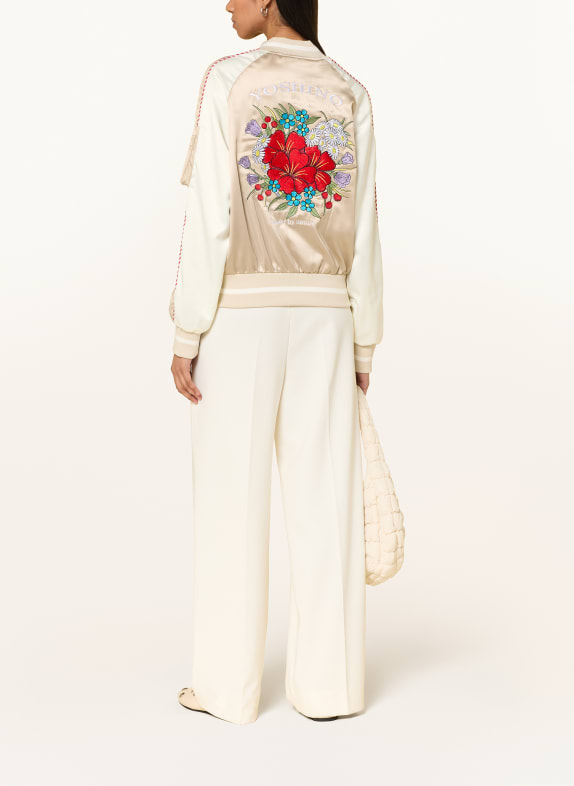 BOMBERS ORIGINAL Satijnen blouson YOSHINO WOMAN BEIGE / ECRU / ROOD