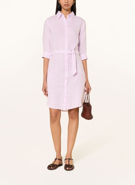 VILEBREQUIN Srandkleid LIN aus Leinen mit 3/4-Arm ROSA