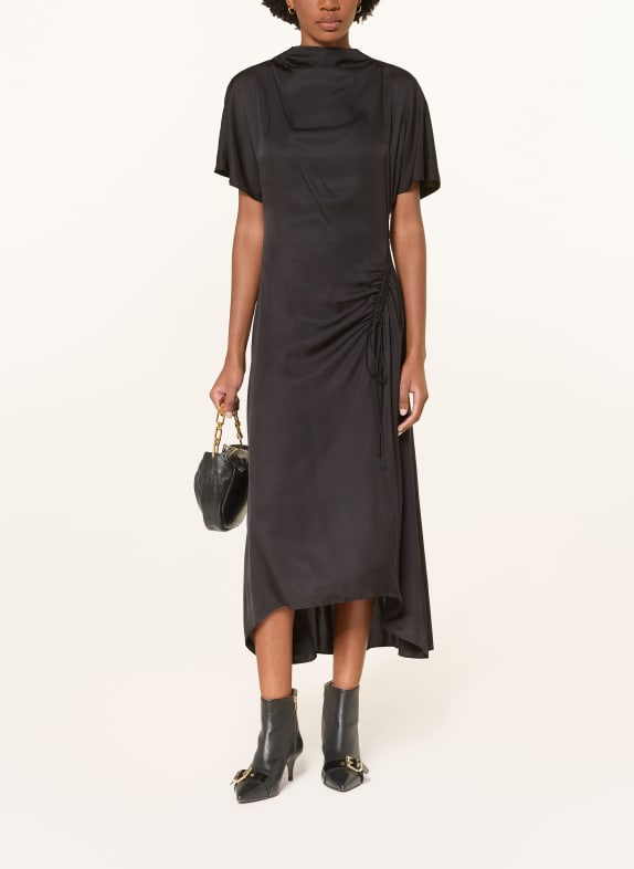 ALLSAINTS Sukienka ROSIE z jedwabiu CZARNY