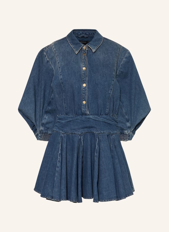 ALLSAINTS ARLO-spijkerjurk met 3/4-mouwen BLAUW