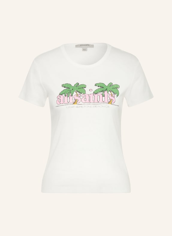 ALLSAINTS T-Shirt TROPPO STEVIE CREME / ROSA / GRÜN