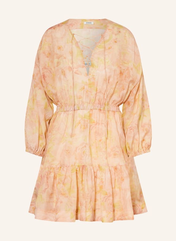 SANDRO Kleid mit Rüschen HELLORANGE / GELB / HELLGRÜN