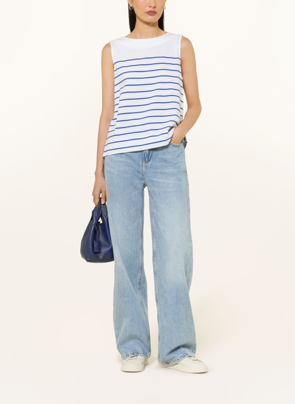 HOBBS Top FERN WHITE / BLUE