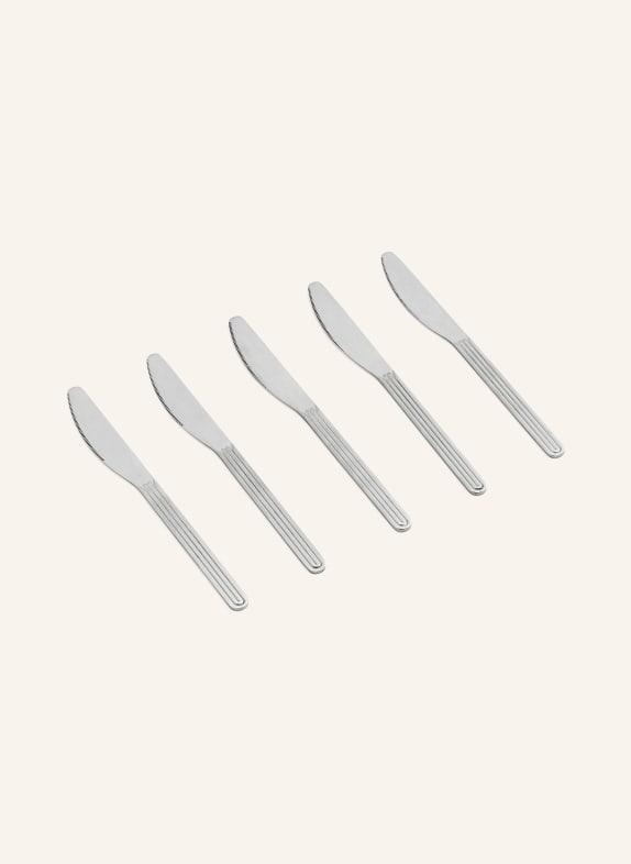 HAY Set van 5 tafelmessen SUNDAY ZILVER
