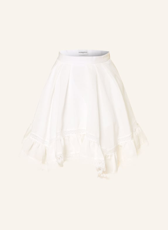 CLAUDIE PIERLOT Rock mit Leinen ECRU