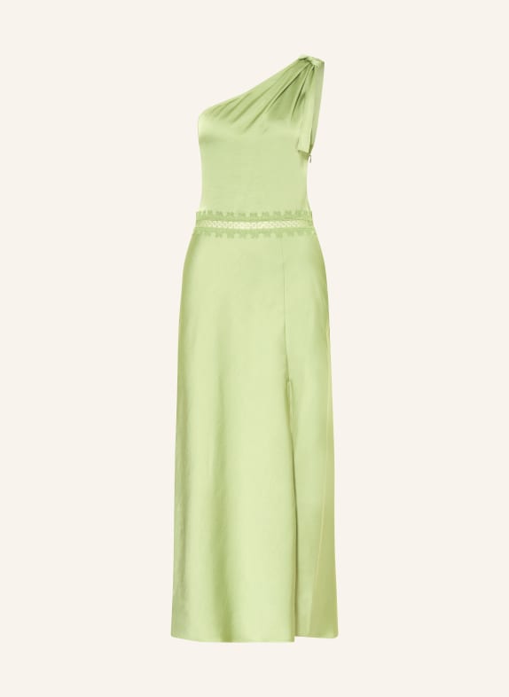 CLAUDIE PIERLOT One-Shoulder-Kleid aus Satin HELLGRÜN