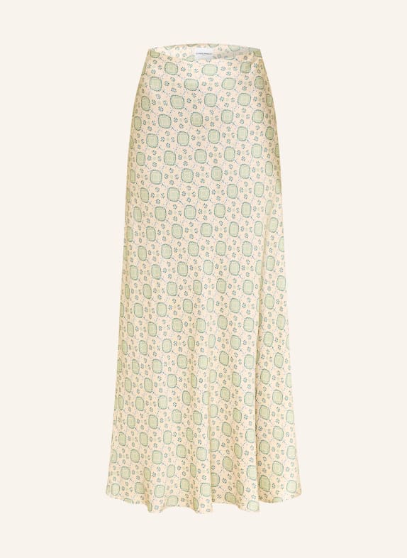 CLAUDIE PIERLOT Satinrock CREME / HELLGRÜN / DUNKELGRÜN