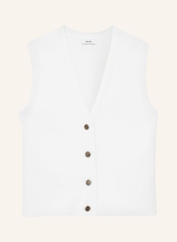 REISS Gebreid vest RIA WIT