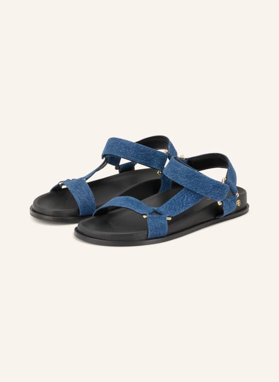 ANINE BING Sandalen JESS DUNKELBLAU / GOLD