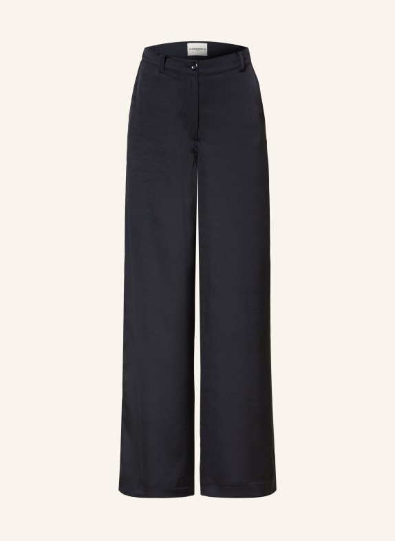 CLAUDIE PIERLOT Marlenehose aus Satin DUNKELBLAU