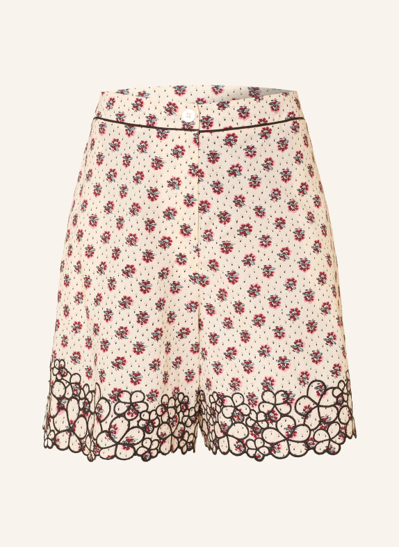 CLAUDIE PIERLOT szorty KREMOWY / CIEMNOCZERWONY / CZARNY