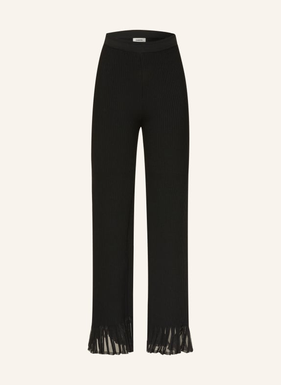 SANDRO Strickhose mit Volants SCHWARZ